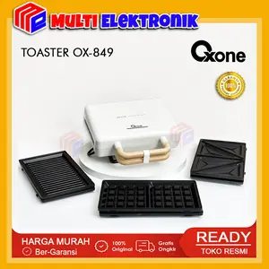 OXONE Toaster / Sandwich / Waffle OX849 - Pemanggang Roti Fungsi 3in1