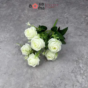 [COD] AOYAMA - Bouquet bunga P133 YEO (x6) ROSE PEARL Mutiara Artifisial Dekorasi Tanaman