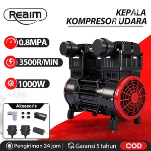 REAIM Kepala Kompresor Udara Head Kompresor Kompresor Angin Tanpa Oli Pompa Kompresor Udara Air Compressor Head 0.8MPA 3500R/MIN 1000W