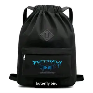 String bag//Tas serut bacpack multifungsi//Tas serut tahan air//Tas serut pria wanita Sekolah Backpack