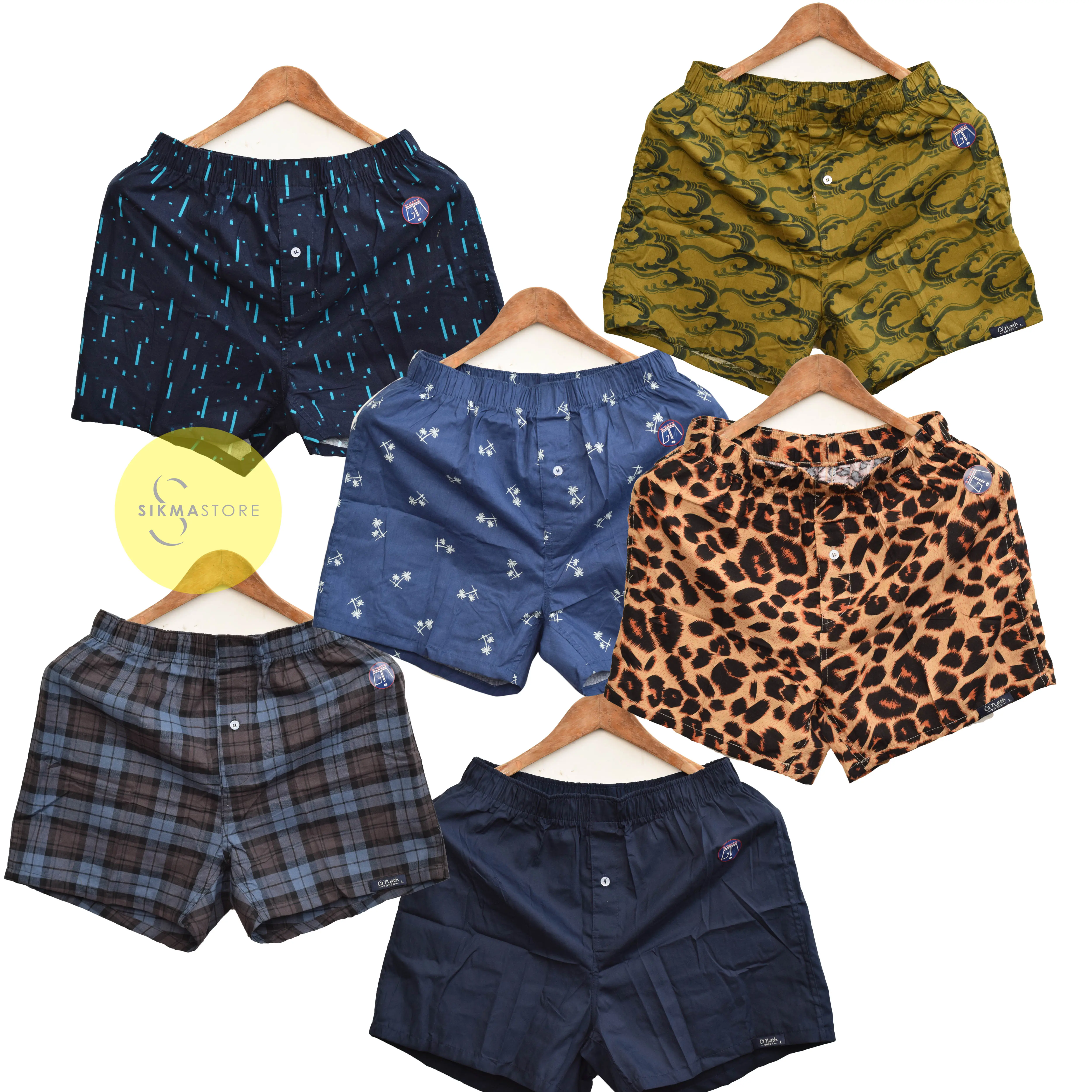 Celana  Boxer Pria/ Laki Dewasa celana bokser  murah Bahan  Katun Garment nyaman Merek  Boxer Viral Untuk Santai juga bisa untuk tidur dan dipantai Pendek Shorts Distro