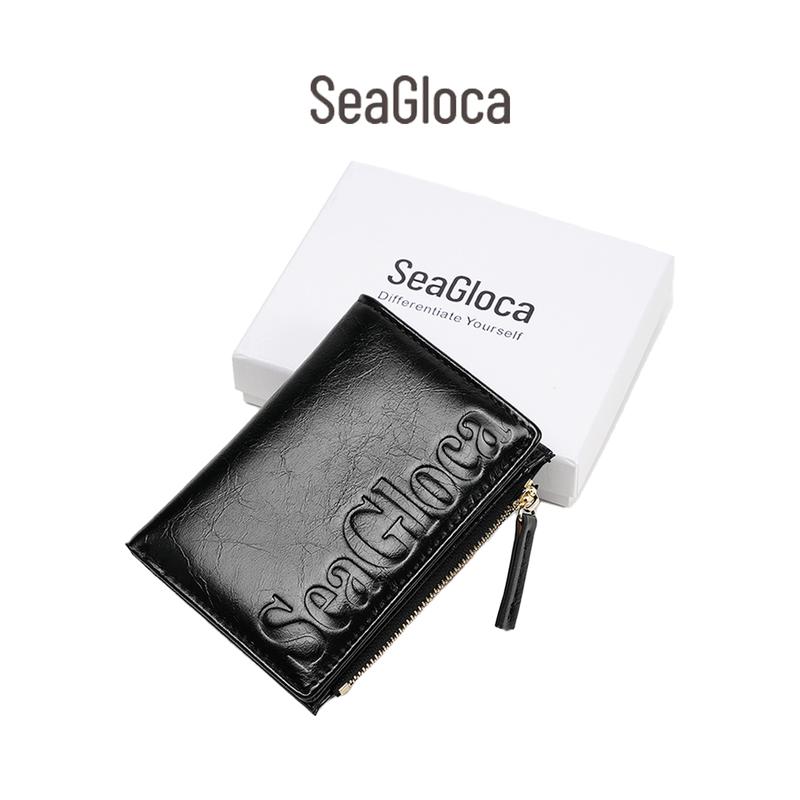 Ví Ngắn Gấp Gọn, SS24 Y2K Túi, SeaGloca, Thời Trang Cao Cấp, Ví Ngắn Bỏ Túi, Có Hộp, Ngăn Đựng Thẻ, Dành Cho Nữ, Không. 2401