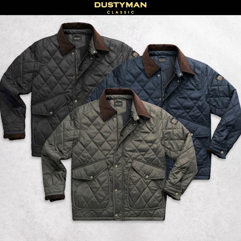 Áo Khoác Phao Nam Dustyman The Country Field Quilted Chần Bông 3 Lớp Giữ Ấm Tốt Lịch lãm