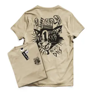 Ashall.sky Kaos Pria Distro Pria Wanita Black Cat Oblong Dewasa Katun Combet 30s