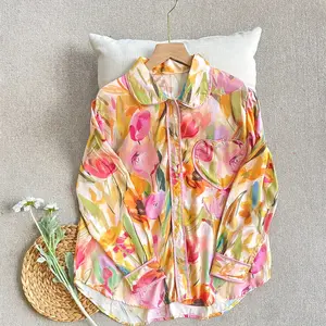 ALARIC STORE - HARUKA SEASON 1  ||Blouse Wanita Motif Bunga Panjang Nyaman Atasan Katun Rayon Premium Elegan