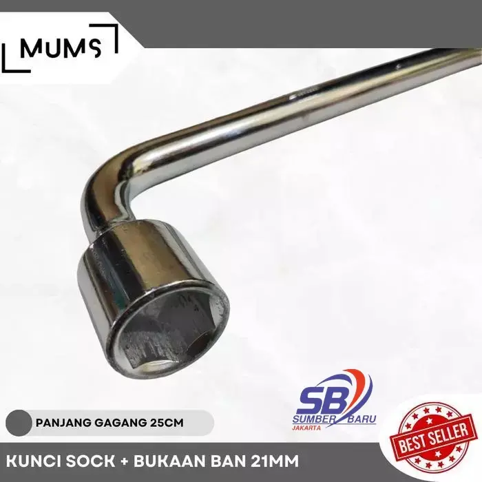 SBJ - Kunci Roda Mobil UK Socket 21 MM Kunci Shock Sock Sok L 21MM + Bukaan Ban Mobil