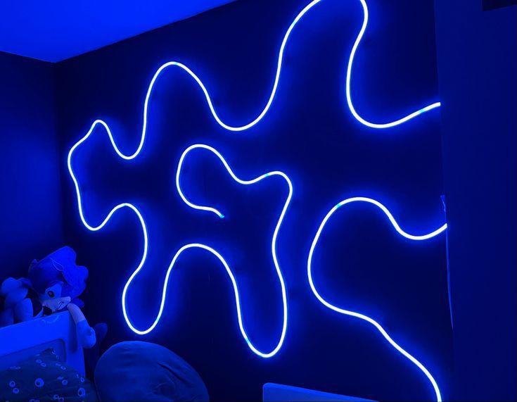 [48] Lampu Dekorasi Strip LED Neon Flex 220V 1-5 Meter Mudah Dibentuk Detak Jantung Fleksible bikin kamar cakep