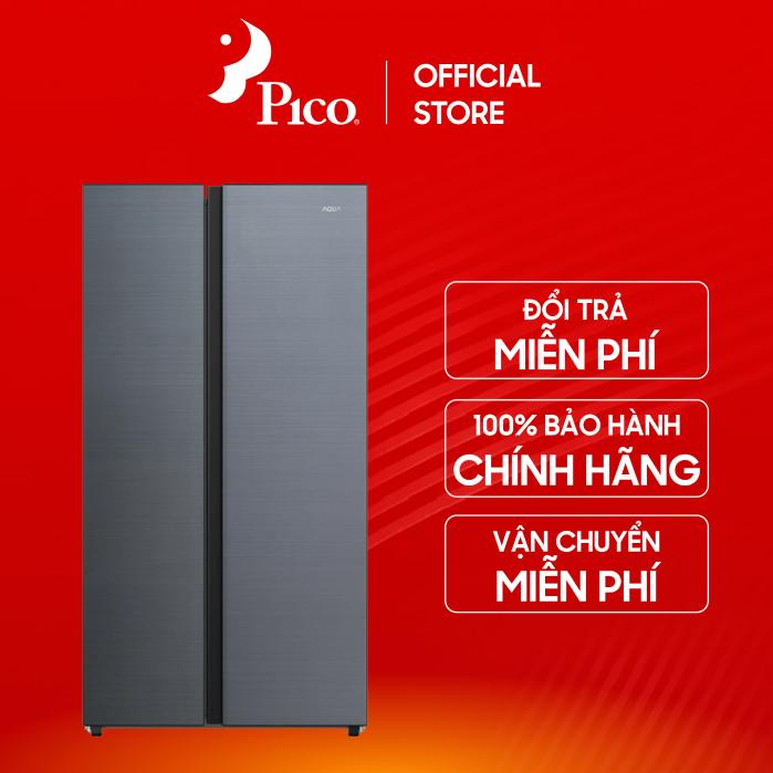 Tủ lạnh Aqua Inverter 569 lít Side By Side AQR-S633XA(SL)