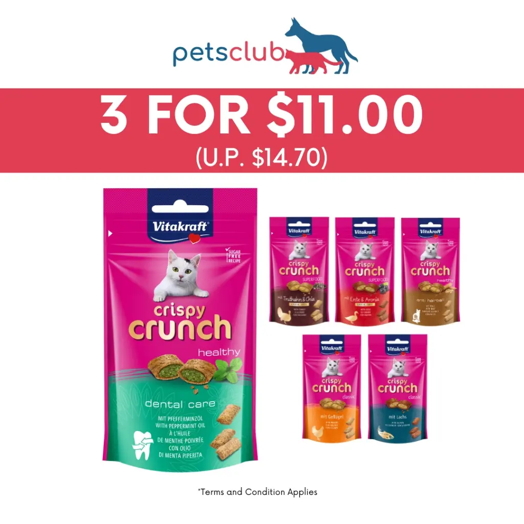 [PROMO] Vitakraft - Crispy Crunch Sugar-free recipe Cat Treats, 60g, Available in 6 Flavours