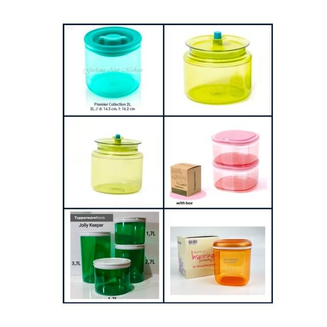 Ori 100% Tupperware Toples Counterpart 900ml, 1,2 Liter, Window canister