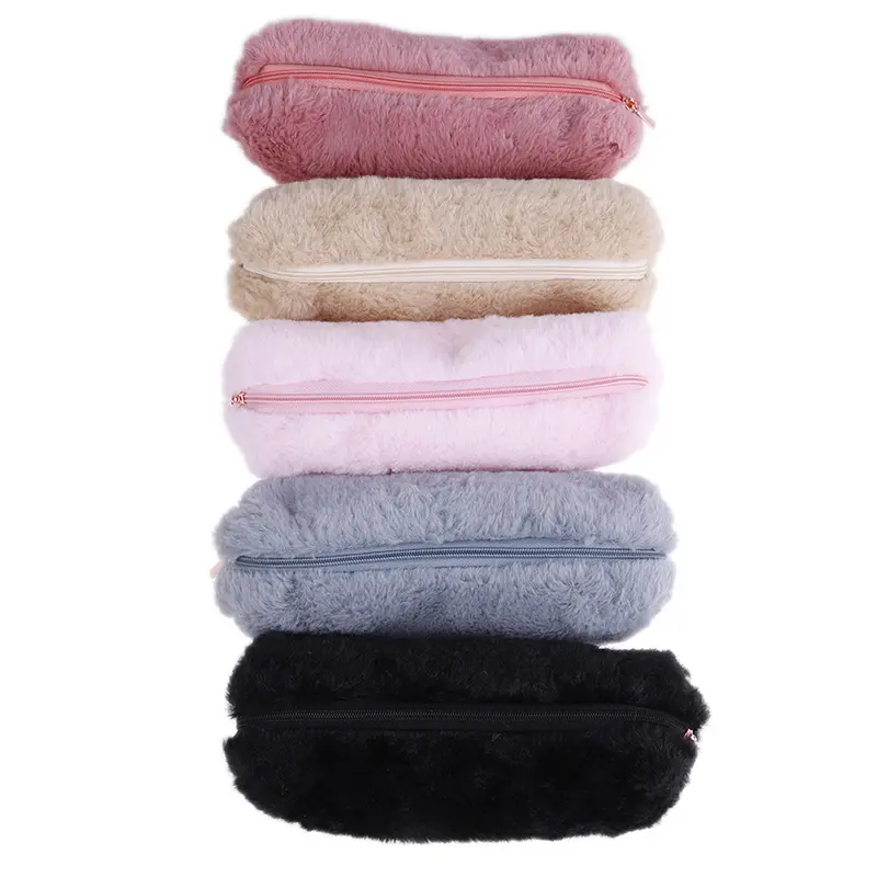 1X Hộp Bút Chì Sang Trọng Cho Bé Gái, Dễ Thương, Mờ, Lông Mịn, Túi Đựng Đồ Trang Điểm, Ví Đựng Tiền Xu 7