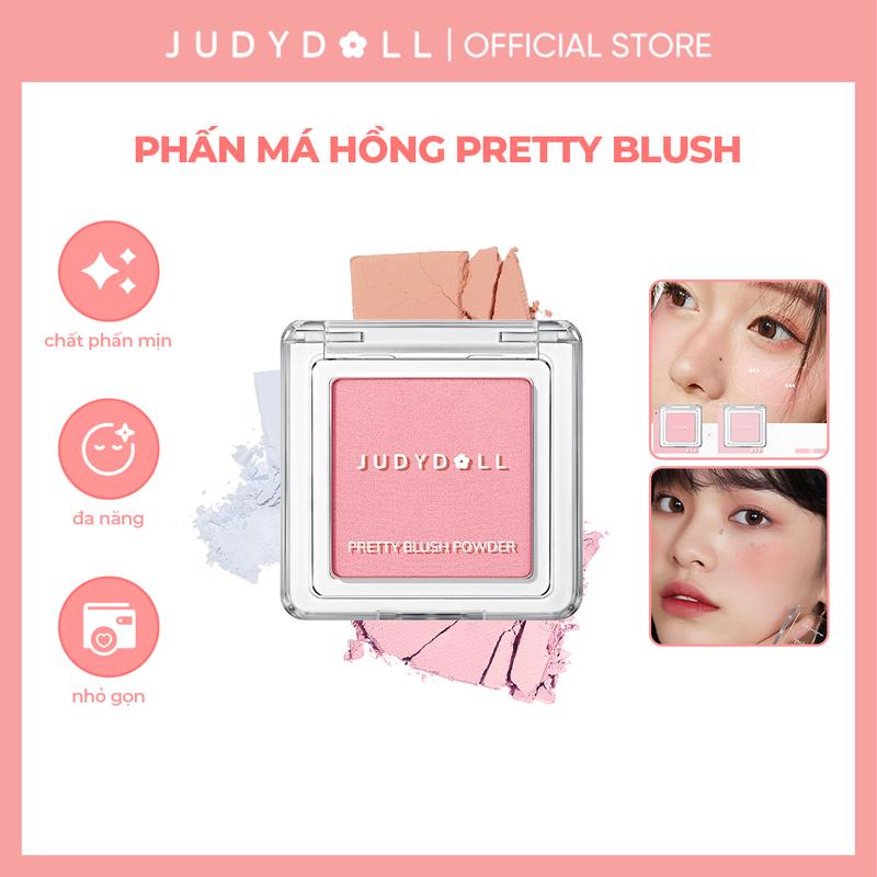   KOL  JUDYDOLL Phấn má hồng Judydoll Pretty Blush Powder Chất mịn Tự Nhiên Đa dạng màu hot 2g 