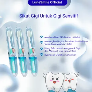 LuneSmile - Sikat Gigi Menghilangkan Karang Gigi / Melindungi Gusi yang Rapuh / Sikat gigi berbulu lembut / Gusi Sensitif / Perawatan Gigi