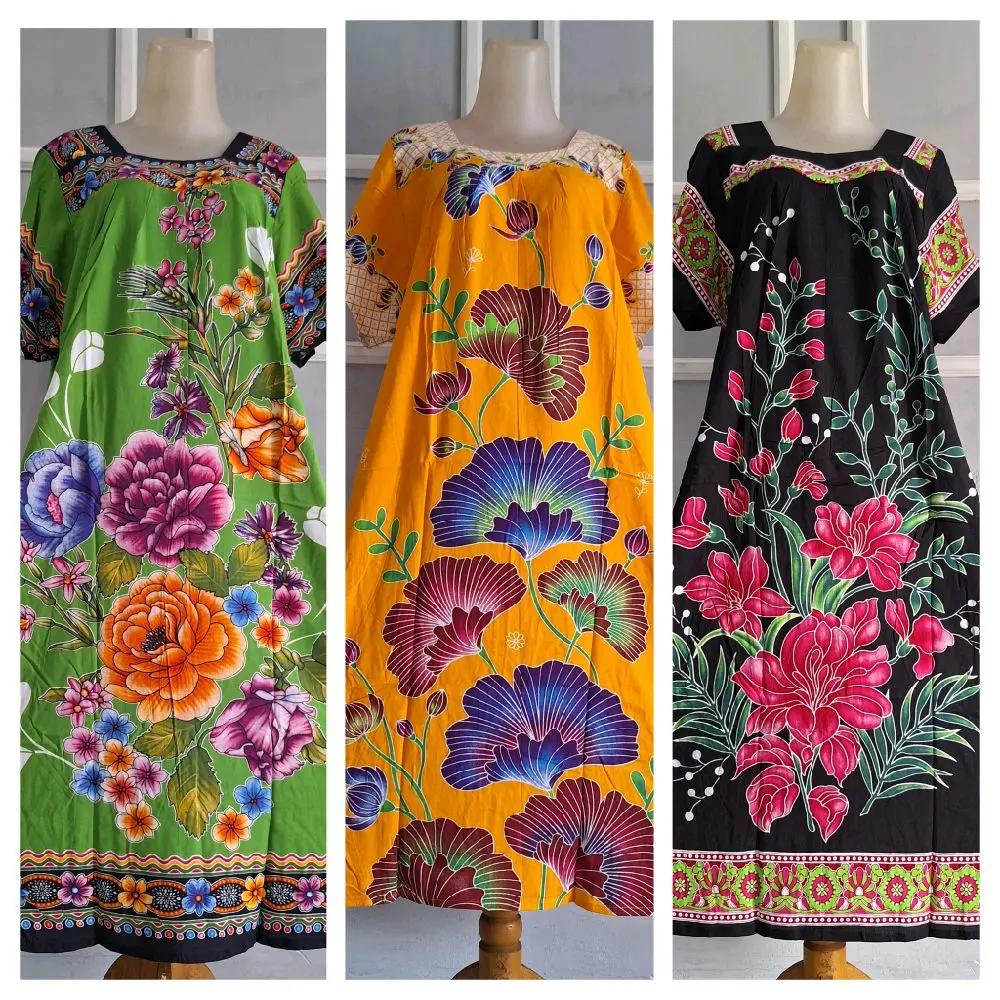 Daster Hengky Sikak motif Blossom & Siantan Ld 120cm Pb 110cm Non busui Lembut