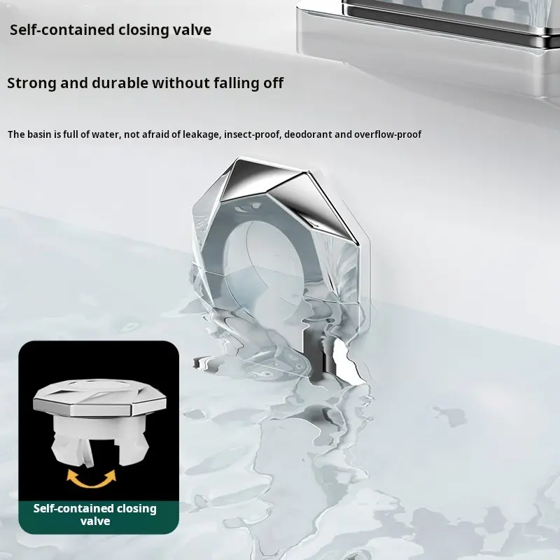 Universal Automatic Closing Sink Drain Plug for Bathroom Deodorizing Sink Seal Plug