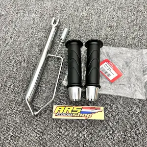 PAKET Standar samping chrome NTH + Grip Honda jalu stang chrome Honda Yamaha Mio Fino xeon revo supra kharisma Beat Vario Scoopy Supra Ring 17 NTH Motor Motorcycle