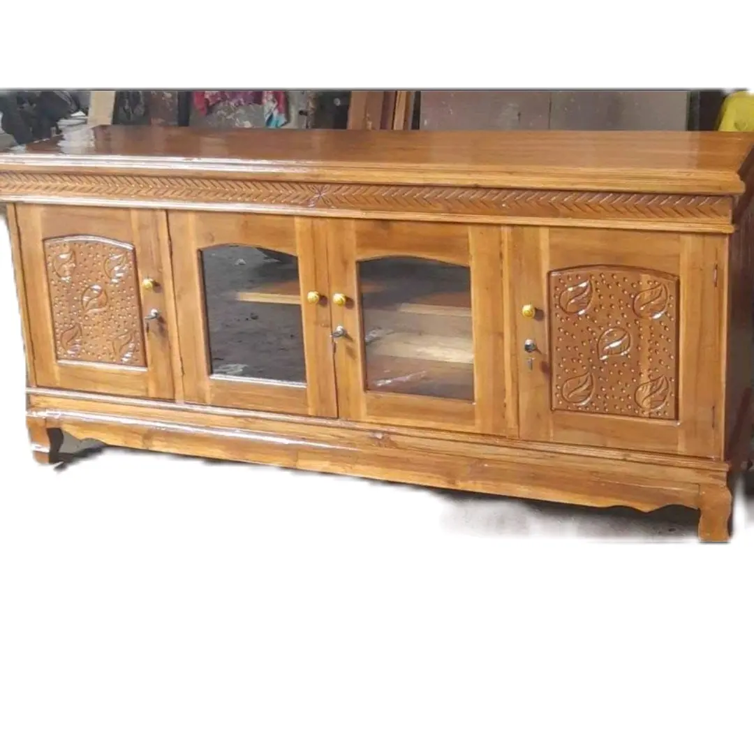 Bufet TV Pintu 4 Berbahan Full Kayu Jati RAKYV - Furniture