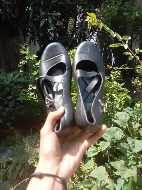 Sepatu Karet Alina Pantofel Model 538 Anak Cewek Tali Gesper Tinggi Hak 3cm - Ukuran 31-35 Fashion 3
