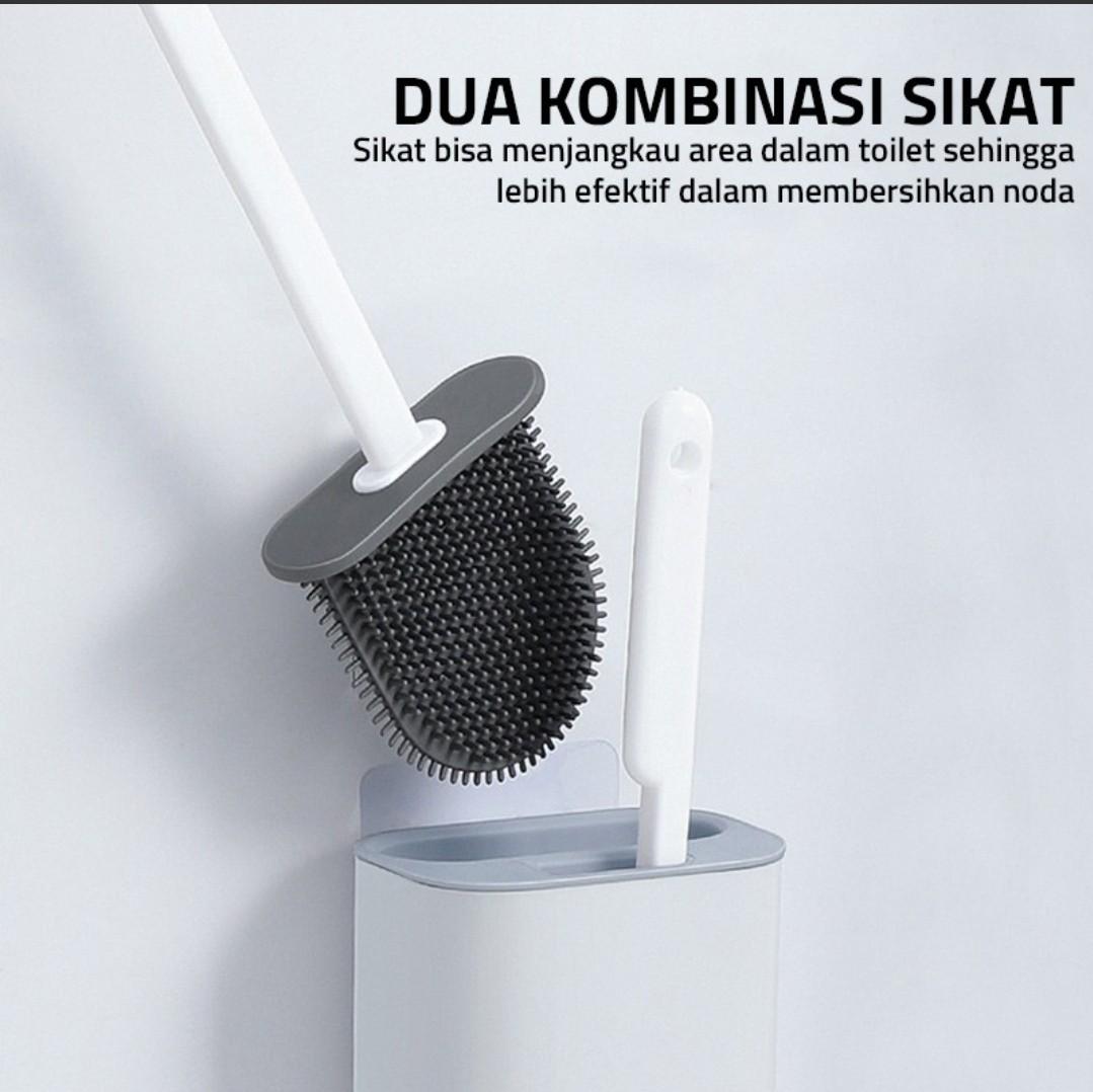 Sikat Toilet 2 in 1 Kepala datar