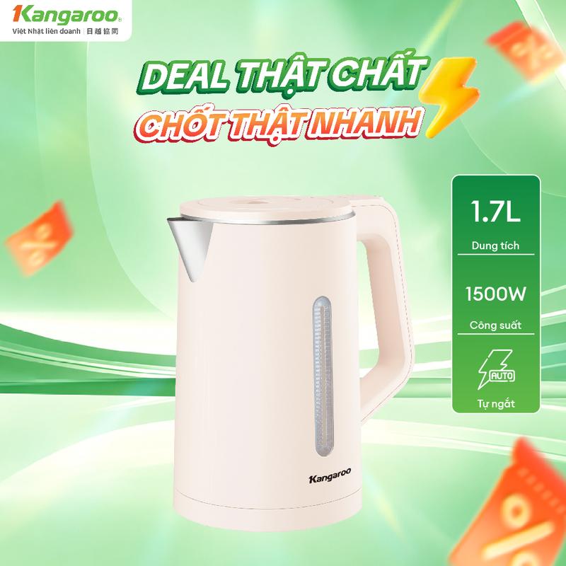 KGWK17P1G | Bình đun siêu tốc Kangaroo 1.7 lít - Công suất 1500W