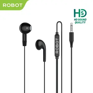 HEADSET ROBOT RE50 BLACK DEEP BASS HD SOUND QUALITY