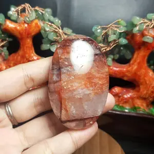 Natural Red Fire Quartz Hematoid Palm (9)