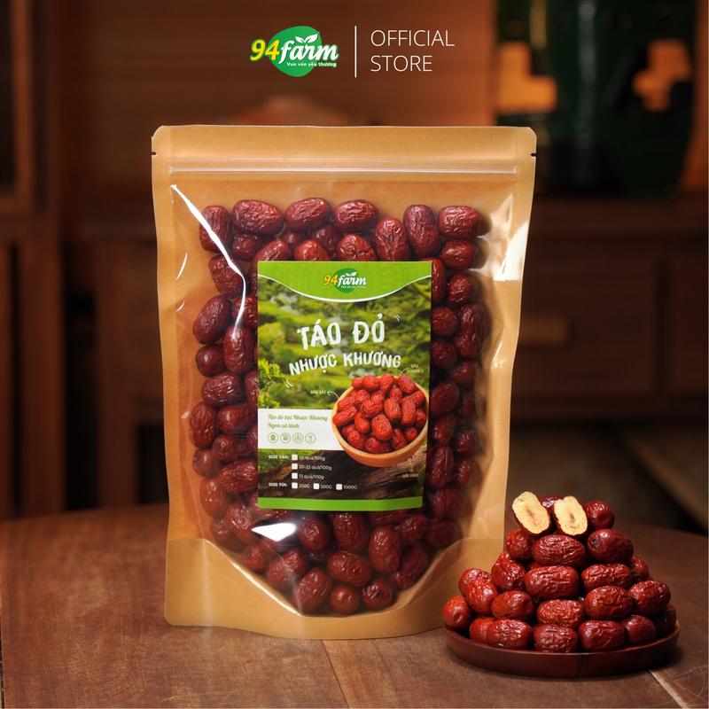 [Tặng 1 túi táo] 1 kg Táo đỏ Nhược Khương Size 26 quả/100g - khô tự nhiên 94farm Snack Food Ăn Vặt Thức Ăn Chua