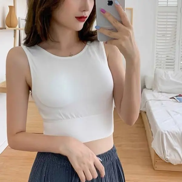 BH Bra Sport Tanktop Olahraga Pakaian Wanita Model Crop Fashion Korean Style Motif Polos - BR458 1