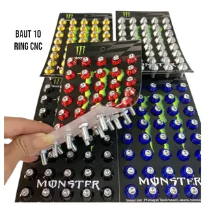 Baud Variasi Monel Baut 10 L Plat Nomor CNC Impor