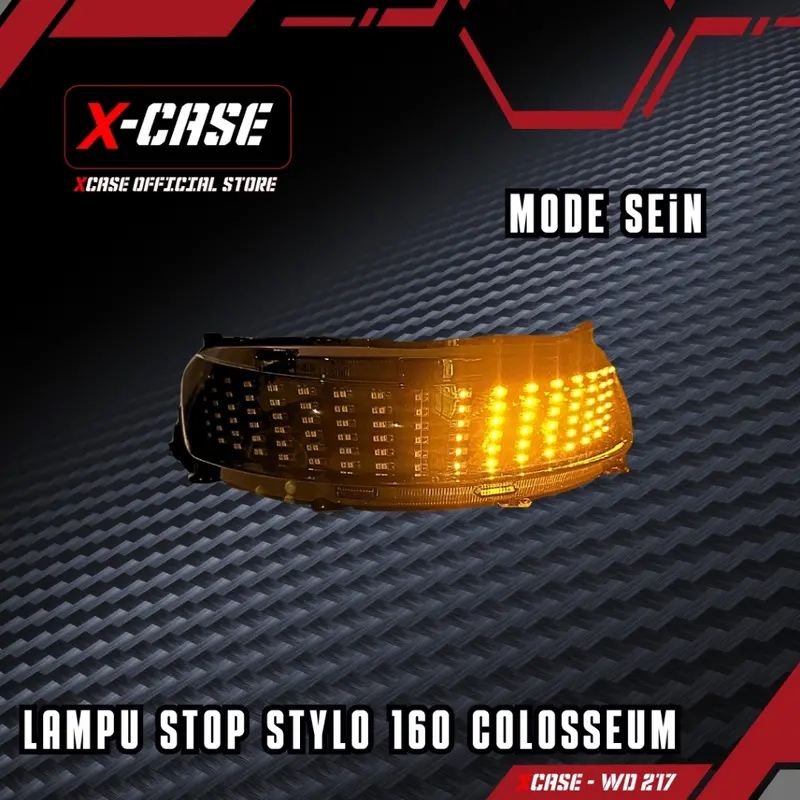 X-Case Stoplamp Honda Stylo 160 Running Colosseum 8 Mode Tombol Click WD 217 Motor Motorcycle 8