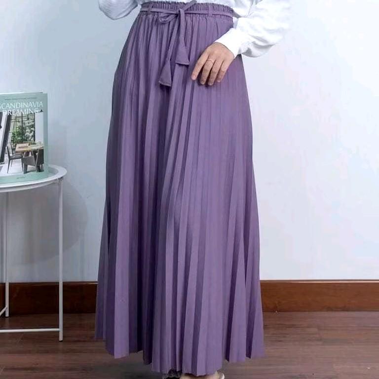silvesh ROK PLISKET PREMIUM TEBAL/ROK PANJANG/ ROK POLOS/ROK PLISKET MAYUNG/MURAH/ROK JUMBO/M-XL Bawahan 2
