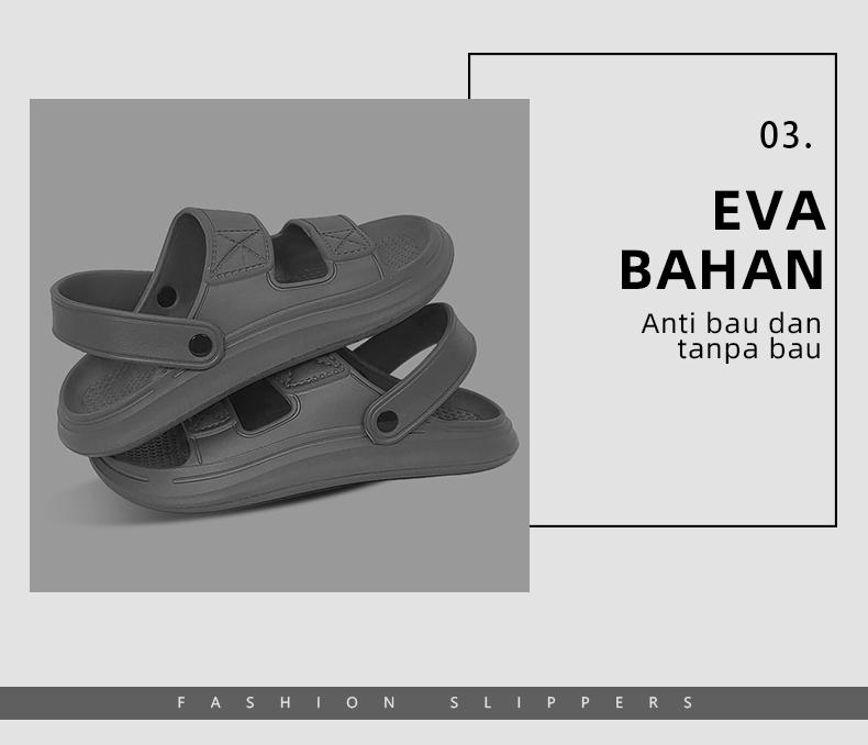 Product Introduction of GRIT EVA Pria Mens Sandals Flat Indoor Beach Shoes Fashion Breathable Non Slip Casual Sports Summer Rubber 2024 Size 40-44 Sendal 5