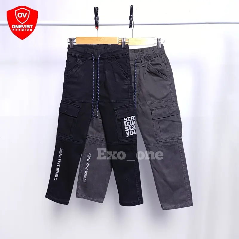 Onevist Celana Cargo Jeans Anak Laki Laki Usia 1 Sampai 13 Tahun Premium Quality Laki-Laki Cowok Kids 0