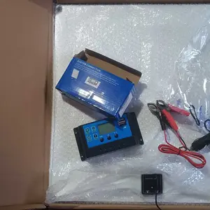 Panel Surya 100W – Pembangkit Listrik Tenaga Surya, Efisiensi 22%, IP65 Water Resistance, dengan Pengontrol Baterai, untuk Rumah/Lapangan/Travelling