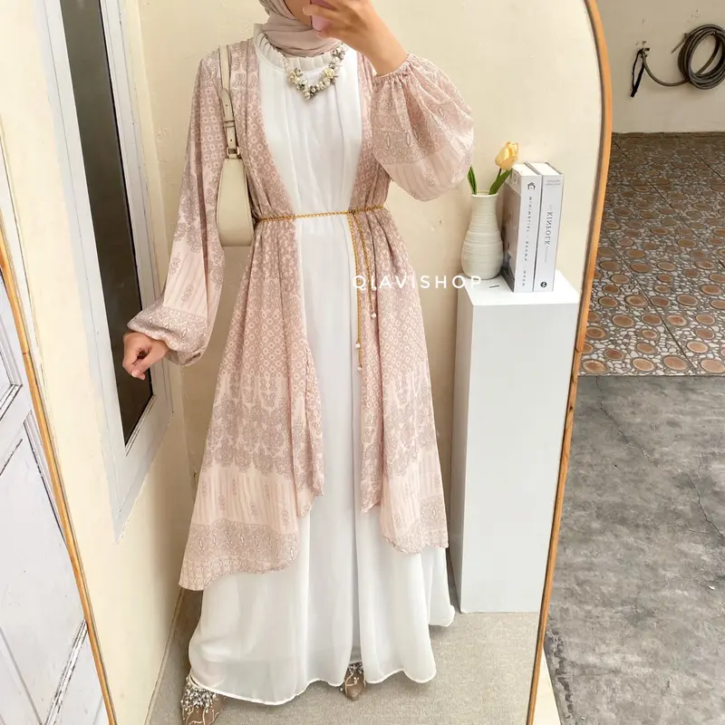 SAFIR MAXI DRESS - GAMIS CERUTTY 2IN1 INNER + OUTER + BELT MEWAH PREMIUM BUTIK BERKUALITAS GAMIS Cantik Nyaman Muslim Wanita Diamond 6