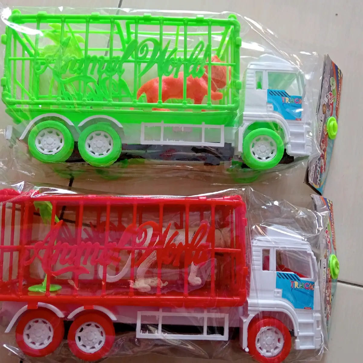mobil truk pengangkut hewan versi kecil mainan anak cowo