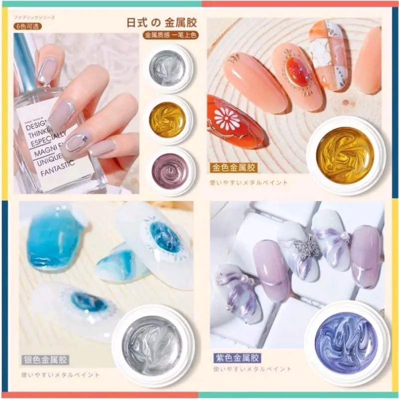 Gold Silver Rosegold Liner Cat Kuku Painting Gel UV Kutek