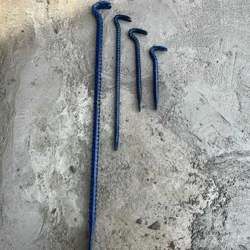 Linggis baja asli 30cm,40cm,60cm,100cm linggis tanah baja ulir linggis pencabut paku