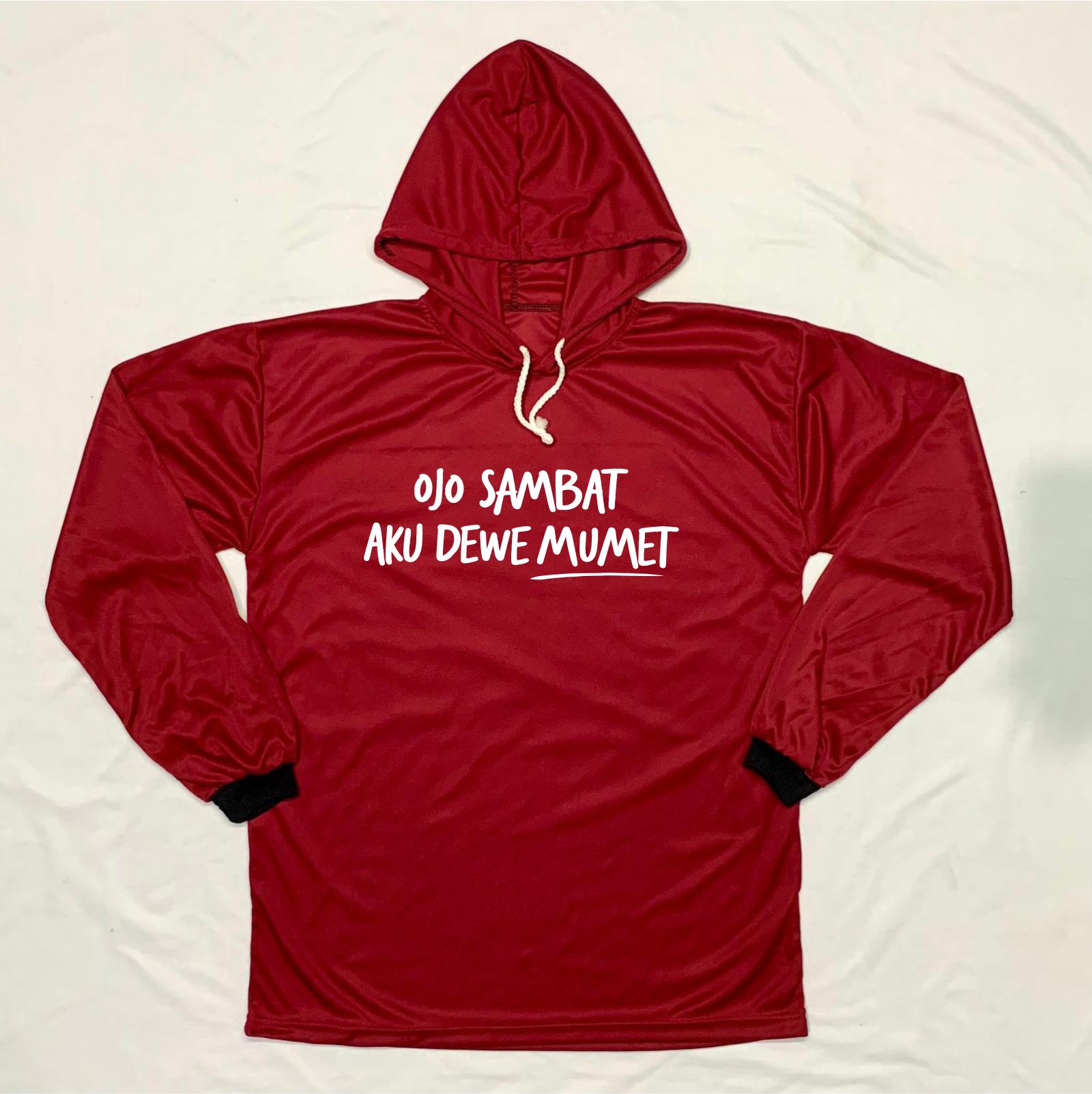 BISA COD kaos bersablon OJO SAMBAT kaos basahan kerja lengan panjang proyek sawah berkebun bertani DLL