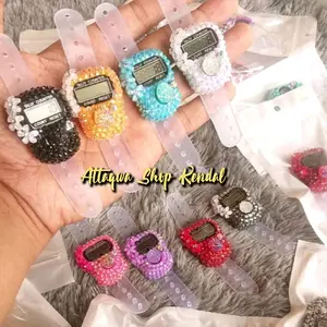 Tasbih Digital Mutiara Bunga Hias Cantik