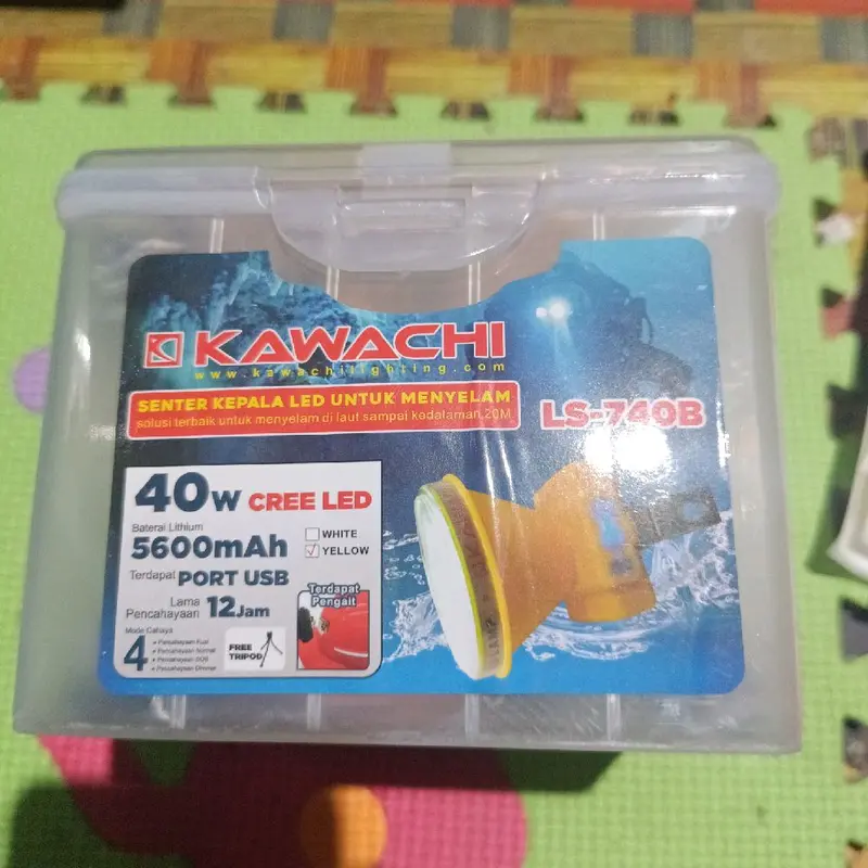 Senter Kepala Kawachi 40 Watt Selam / Kawachi 740B Putih atau Kuning 1