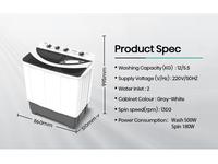 Gambar Mesin Cuci 2 Tabung 12 Kg Hisense WSHS1213UB 12 Kg Twin Tub [GARANSI RESMI] dari Bonjour Electronic Official Kota Depok 2 Tokopedia