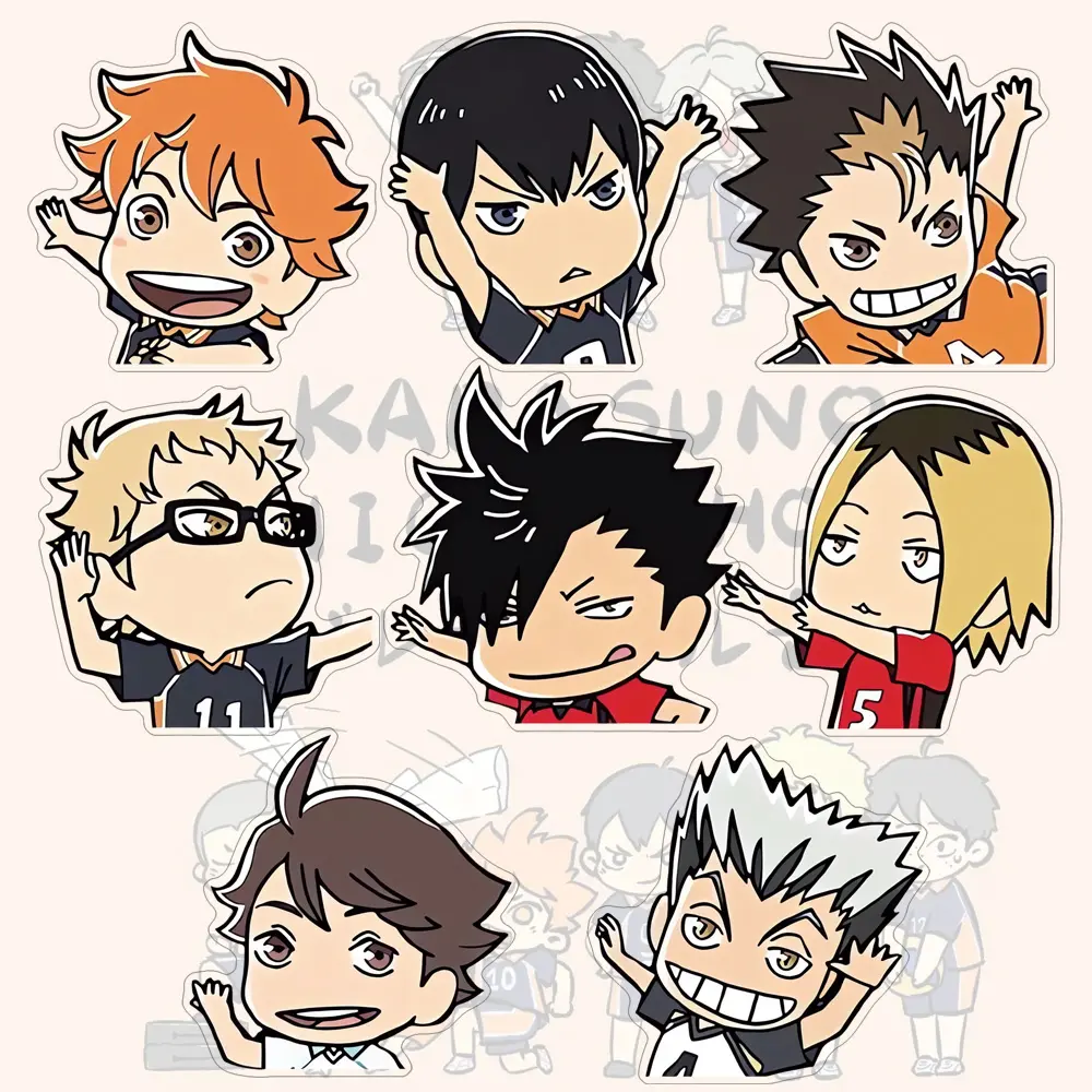 Acrylic Brooch Haikyu Cartoon Cute Q Version Student Bag Ornaments Pin