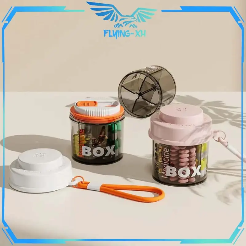Pill Box Travel Kotak Obat Harian Portabel Tempat Penyimpanan Obat Tempat Obat Harian Tempat Kotak Obat
