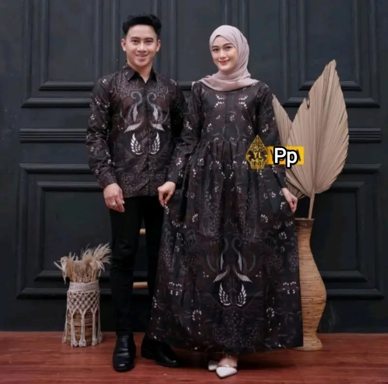 Gamis Batik Couple Baju Batik Pasangan Harga Sepasang 7