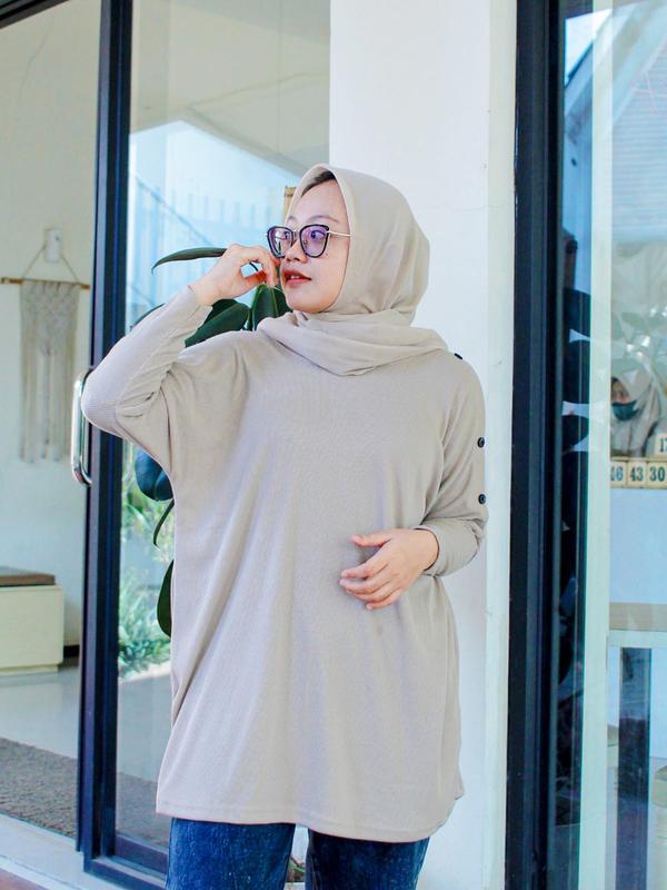 By-BALQIS - Auliya Blouse Batwing Blus Atasan Wanita Jumbo Variasi Kancing 2