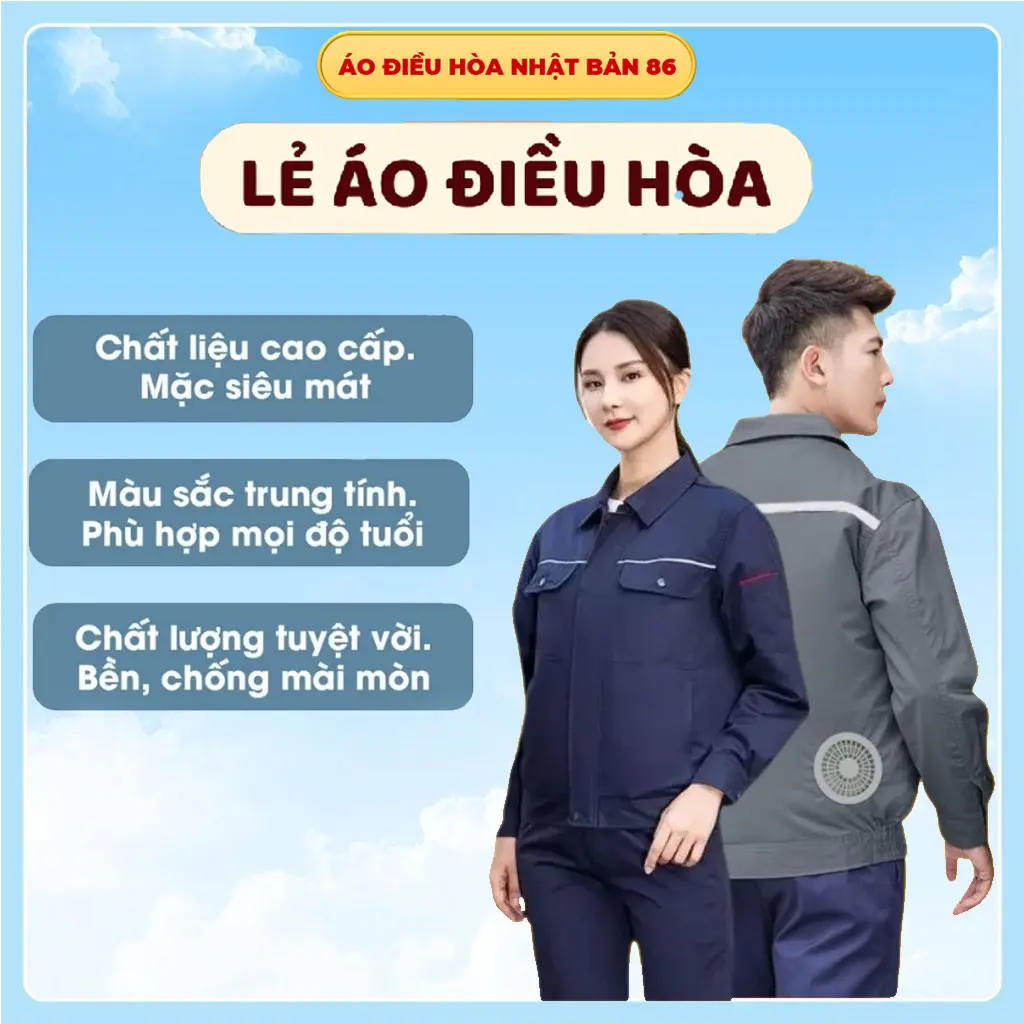 (Chỉ Có Áo ) Áo Điều Hòa Làm Mát Cơ Thể Chất Kaki