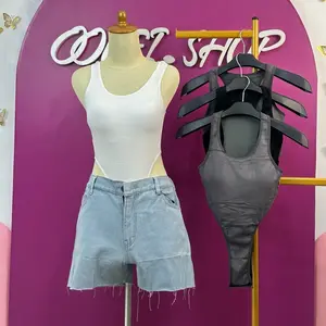 OovfiShop Bodysuit Tanktop Wanita Fit Body Basic Stretch Nyaman