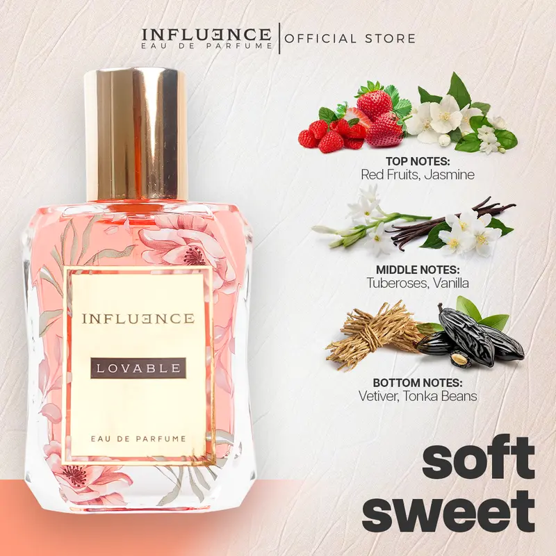 INFLUENCE Lovable Eau De Parfum 50 ml Perfume Wanita Terwangi 1