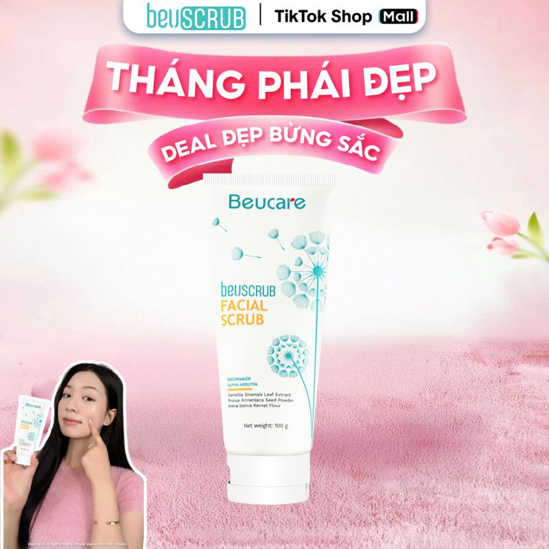 [DEAL 1 TDC ]_TDCL803 BEUSCRUB kem Tẩy Tế Bào Chết Cho Da Mặt Nam Nữ 100g, Skincare Làm Đẹp Da, Hỗ Trợ Làm Sạch Da, Dưỡng Ẩm Dịu Nhẹ, Giúp Da Mịn Màng và Tươi Sáng Women